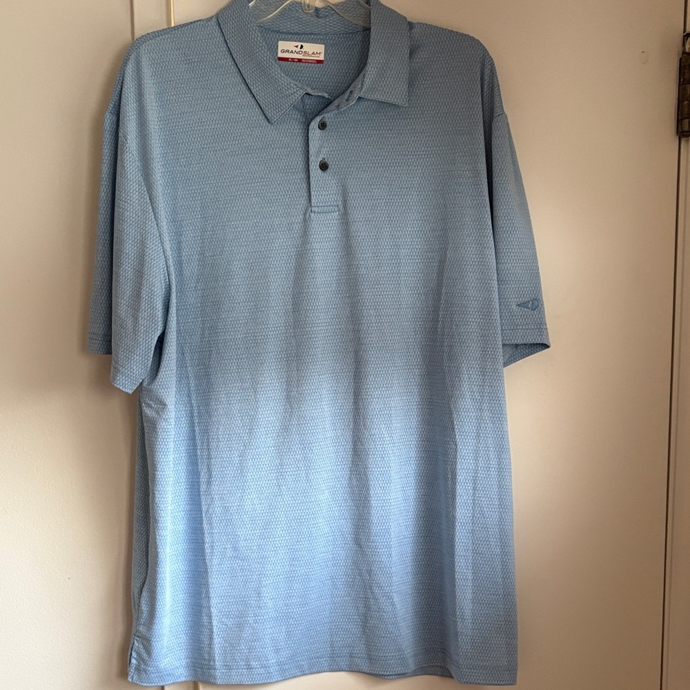 Grand Slam Men's Sky Blue Short Sleeve Polo